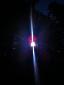 Light breaking forth.  